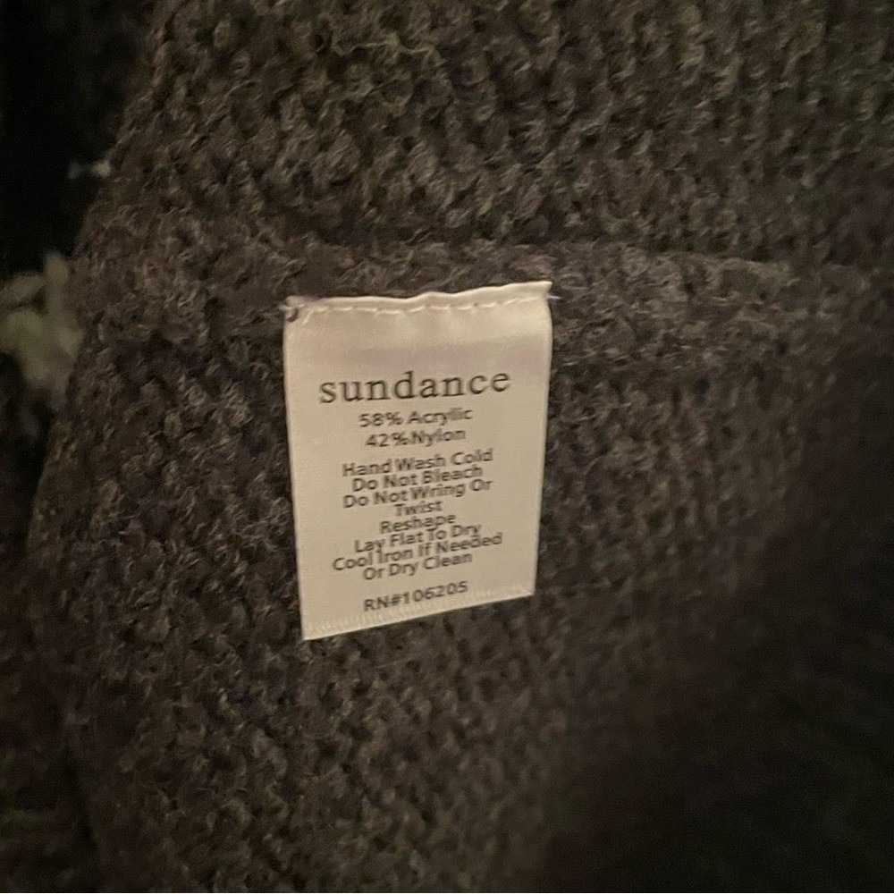 Sundance Women's Charcoal Gray White Spirited Horse Fair Isle Sweater Size XS - Picture 5 of 6